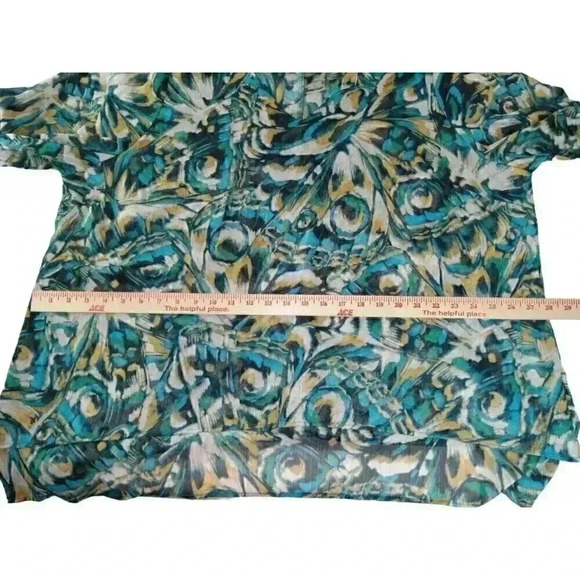 Avenue Women's Ave Studio V Neck 3/4 Semi Sheer Sleeves Rosie Layer Top sz 22/24 - Picture 7 of 11